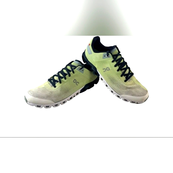 On Cloudflow Yellow Green Waterproof Running Sneaker Shoe Men 11 Women 12.5 - Picture 2 of 7